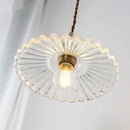 GobekUsa Glass Copper LED Pendant Lamp with Wire Adjustment & Knob Switch