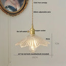 GobekUsa Glass Copper LED Pendant Lamp with Wire Adjustment & Knob Switch