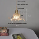 GobekUsa Glass Copper LED Pendant Lamp with Wire Adjustment & Knob Switch