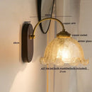 GobekUsa Glass Copper LED Wall Lights - Nordic Modern Bedroom Bathroom Living Room Lamp