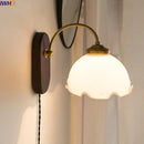 GobekUsa Glass Copper LED Wall Lights - Nordic Modern Bedroom Bathroom Living Room Lamp