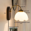 GobekUsa Glass Copper LED Wall Lights - Nordic Modern Bedroom Bathroom Living Room Lamp