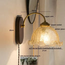 GobekUsa Glass Copper LED Wall Lights - Nordic Modern Bedroom Bathroom Living Room Lamp
