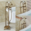 GobekUsa Gold Tub Sink Faucet with Handshower - Freestanding Bath Mixer Tap