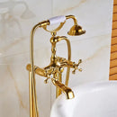 GobekUsa Gold Tub Sink Faucet with Handshower - Freestanding Bath Mixer Tap