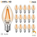 Vintage gold dimmable led filament edison candle light dining room bulb by Decorbites