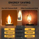 Vintage gold dimmable led filament edison candle light dining room bulb by Decorbites