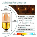 Vintage gold dimmable led tubular bulb 6 pack bedroom lighting by Decorbites