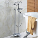 GobekUsa Dual Handle Clawfoot Bathtub Shower Faucet, Golden Polished Free Standing Mixer