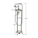 GobekUsa Dual Handle Clawfoot Bathtub Shower Faucet, Golden Polished Free Standing Mixer