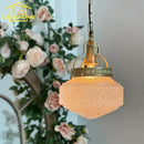 GobekUsa Gold Lustre Glass Pendant Light LED E14 for Restaurant Bar Bedroom