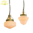 GobekUsa Gold Lustre Glass Pendant Light LED E14 for Restaurant Bar Bedroom