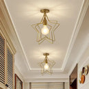 Vintage gold metal cage pendant light for restaurant and bar by Decorbites