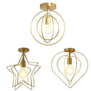 Vintage gold metal cage pendant light for restaurant and bar by Decorbites