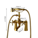 GobekUsa Golden Bathtub Faucet with Handshower and 2 Handles