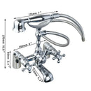 GobekUsa Golden Bathtub Faucet with Handshower and 2 Handles