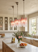 Vintage Gradient Red Murano Chandelier