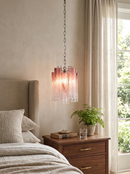 Vintage Gradient Red Murano Chandelier
