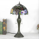 Tiffany-Inspired Lamp with Vintage Grape Glasswork