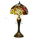 Tiffany-Inspired Lamp with Vintage Grape Glasswork