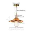 GobekUsa Green Brass Glass LED Pendant Light for Kitchen Cafe Bar Loft Decoration