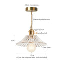 GobekUsa Green Brass Glass LED Pendant Light for Kitchen Cafe Bar Loft Decoration