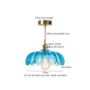 GobekUsa Green Brass Glass LED Pendant Light for Kitchen Cafe Bar Loft Decoration