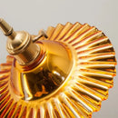 GobekUsa Green Brass Glass LED Pendant Light for Kitchen Cafe Bar Loft Decoration
