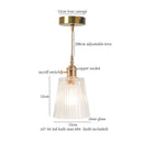 GobekUsa Green Brass Glass LED Pendant Light for Kitchen Cafe Bar Loft Decoration