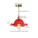 GobekUsa Green Brass Glass LED Pendant Light for Kitchen Cafe Bar Loft Decoration