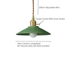 GobekUsa Ceramic LED Pendant Lamp Copper Hanglamp for Dining Living Room Lighting