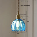 GobekUsa Green LED Pendant Light Fixture Glass Japan Style Hang Lamp