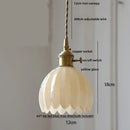 GobekUsa Green LED Pendant Light Fixture Glass Japan Style Hang Lamp