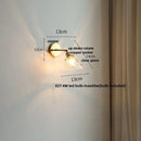 GobekUsa Green Glass LED Wall Sconce, Modern Nordic Rotate Copper Stair Light