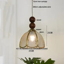 GobekUsa Blue Glass LED Pendant Light: Modern Nordic Tiffany Hanging Lamp for Bedroom & Dining Room