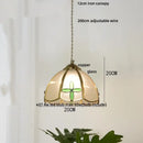 GobekUsa Blue Glass LED Pendant Light: Modern Nordic Tiffany Hanging Lamp for Bedroom & Dining Room
