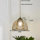 GobekUsa Blue Glass LED Pendant Light: Modern Nordic Tiffany Hanging Lamp for Bedroom & Dining Room