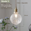 Vintage Green Glass Pendant Light With Brass Details