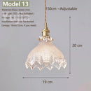 Vintage Green Glass Pendant Light With Brass Details