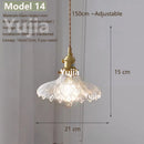 Vintage Green Glass Pendant Light With Brass Details
