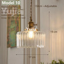 Vintage Green Glass Pendant Light With Brass Details