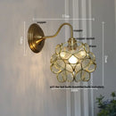 GobekUsa Green Glass LED Wall Light with Copper Knob Switch for Modern Home Décor