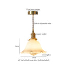 GobekUsa Green Lotus LED Pendant Light Glass Hanging Lamp