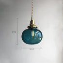 GobekUsa Brass Pumpkin LED Pendant Light - Japanese Style Bedroom Suspension