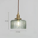 GobekUsa Brass Pumpkin LED Pendant Light - Japanese Style Bedroom Suspension