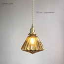 GobekUsa Brass Pumpkin LED Pendant Light - Japanese Style Bedroom Suspension