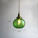 GobekUsa Brass Pumpkin LED Pendant Light - Japanese Style Bedroom Suspension
