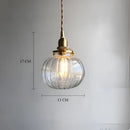 GobekUsa Brass Pumpkin LED Pendant Light - Japanese Style Bedroom Suspension