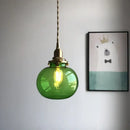 GobekUsa Brass Pumpkin LED Pendant Light - Japanese Style Bedroom Suspension