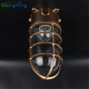 GobekUsa Clear Glass Jar Ceiling Lamp for Bathroom Kitchen Outdoor - Waterproof Caged Mount
